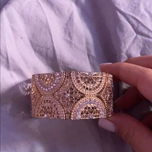 Gold sparkle cuff bracelet